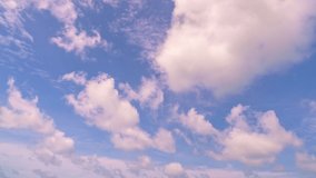 Building motions soft clouds Puffy fluffy white clouds sky Time Lapse Amazing nature background Footage Cloudscape timelapse cloudy 4k Background worship christian concept and environment