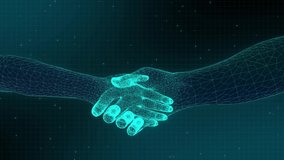 Digital handshake artificial intelligence network Ai line circuit technology Data Transfer abstract 5g network background illustration - Powered by Shutterstock - Get 15% off with code: PIKWIZARD15