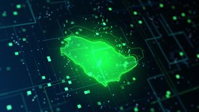 Saudi Arabia technology network, KSA Digital map, Riyadh Hi-Tech business - Powered by Shutterstock - Get 15% off with code: PIKWIZARD15