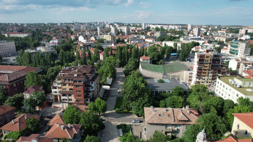 Aerial video of Haskovo Bulgaria 06 09 2021, Drone video
