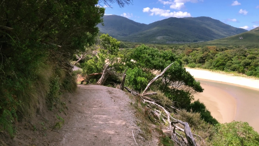 Walking paths in Wilsons Promontory national park, Australia.