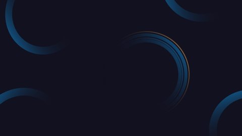 Dark blue background with blue circles in 4k video.