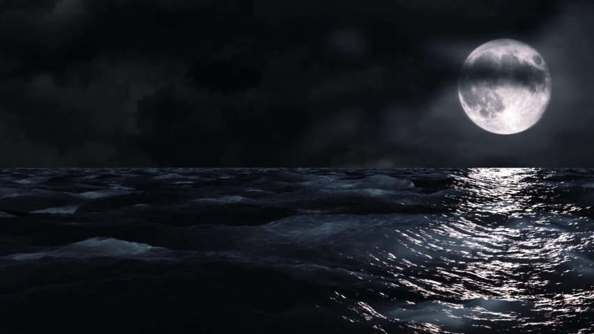 Moon Over Sea at Night, a Nature Video by Andrias Istanto