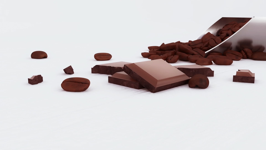 3d rendered chocoate bar shot fron various angles