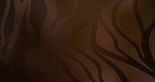4K looping dark brown video sample with waves. Abstract animation with colorful lines, curves. Flicker for designers. 4096 x 2160, 30 fps.