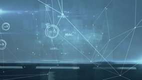 Animation of network of connections with cars on the road on blue back ground. global connections, digital interface, technology and networking concept digitally generated video. - Powered by Shutterstock - Get 15% off with code: PIKWIZARD15