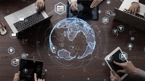 Global communication network concept. Mobile devices. - Powered by Shutterstock - Get 15% off with code: PIKWIZARD15