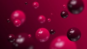 Pink background with balls design in 4k video.