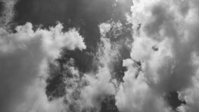 Monochrome of cloud motion footage