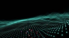 Animation of colourful confetti falling over undulating blue contours on black background. celebration, movement, communication and positive energy concept digitally generated video. - Powered by Shutterstock - Get 15% off with code: PIKWIZARD15