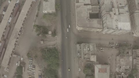 Top Aerial view of Chunrigar Road Karachi - Moving Forward - Flat