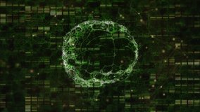 Animation of brain rotating, over network of connections and data processing on black background. global medical research and data network concept, digitally generated video. - Powered by Shutterstock - Get 15% off with code: PIKWIZARD15