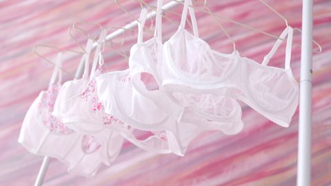 Womens Light Underwear Rack Indoor Pink Wall