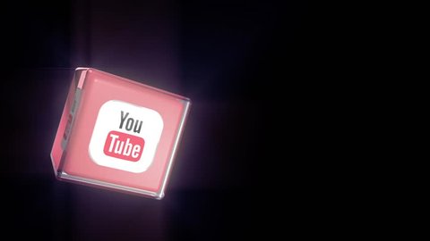 Editorial Animation: 3D Rotating Youtube logo cube
