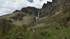 Time-lapse video of the tallest Bulgarian waterfall called Raysko praskalo in early spring.