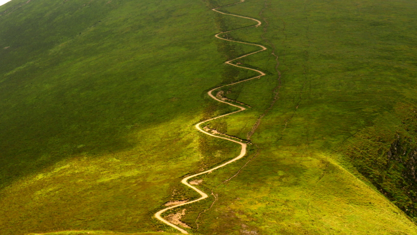 Lake District Panorama with sun and clouds.