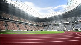 Animation of data processing over sports stadium. global sports, data processing, digital interface and technology concept digitally generated video. - Powered by Shutterstock - Get 15% off with code: PIKWIZARD15