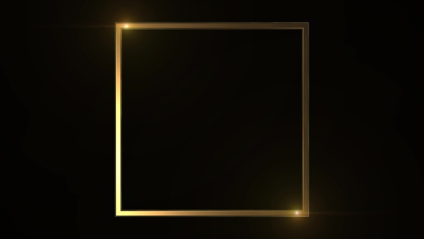 glitter and shiny square frame on a black background Royalty-Free Stock Footage #1075653932