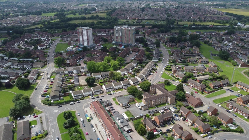aerial views and footage of drone over beautiful city