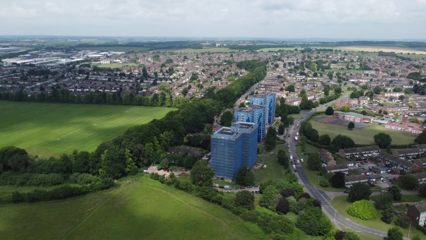 aerial views and footage of drone over beautiful city