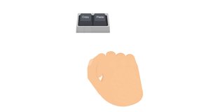 Hand presses the keyboard button. Animation of the copy and paste button, alpha channel. Cartoon - Powered by Shutterstock - Get 15% off with code: PIKWIZARD15