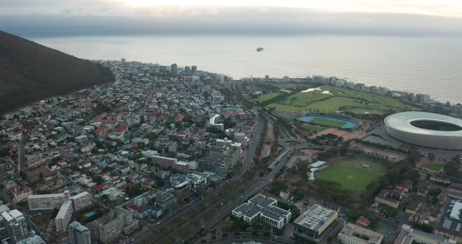Aerial view of city Cape Town Republic South Africa.