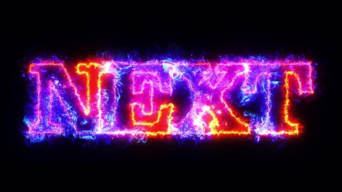 next text fire line text loop animation