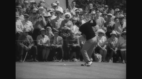 CIRCA 1966 - Golfer Jack Nicklaus defeats Tommy Jacobs and Gay Brewer in the Masters Tournament held at the Augusta National Golf Club in Georgia.
