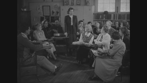 CIRCA 1950 - At a meeting about the feasibility of starting a hot lunch program, a Vermont teacher decides to forgo getting a new desk.