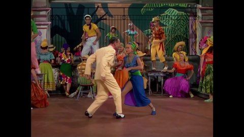 CIRCA 1951 - In this musical, a man (Fred Astaire) and woman dance together in a show set in Haiti.