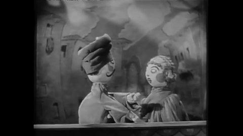 CIRCA 1929 - In this adaptation of Shakespeare's Taming of the Shrew, a puppet show with violent notions of love is staged.