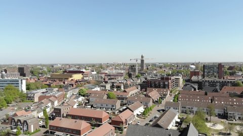 Drone footage Zwolle uitzicht Peperbus