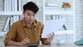 Asian business man working from home to prevent coronavirus infection