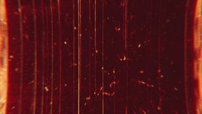Sepia, red colored film noise or grain texture. Retro template. Opacity or screen mode usage for overlay your video. Negative film. Scratched strip. Old fashion tape animation 4K. Vintage film effects