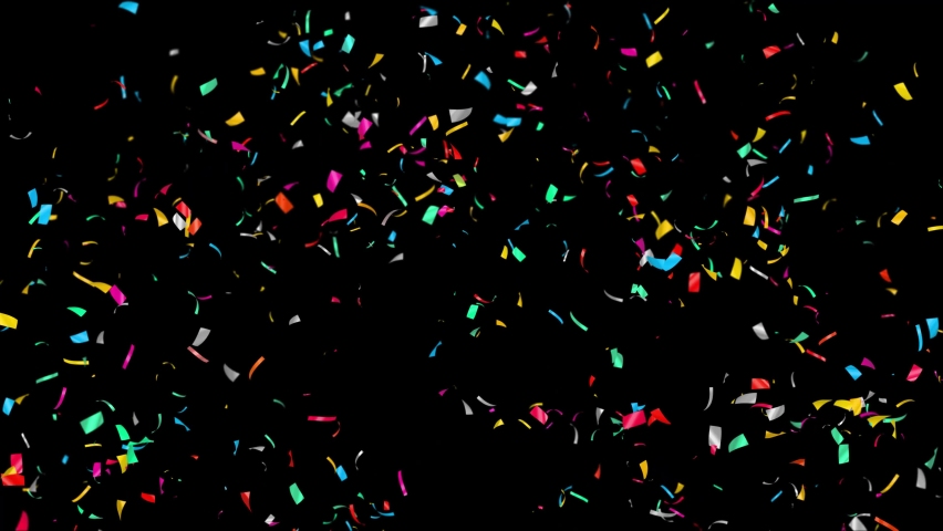 Confetti Particles with Alpha Channel.