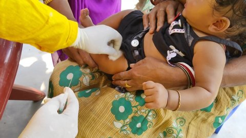Vaccination program in India to the children