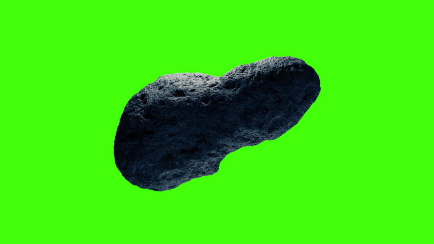 Huge Meteor Rock Rotating Green Screen Royalty-Free Stock Footage #1075837655