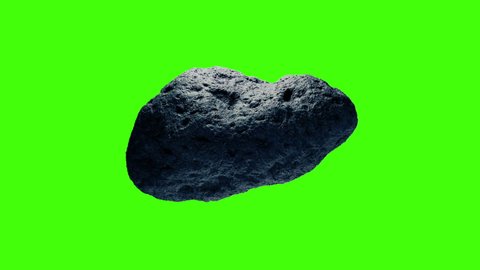 Huge Meteor Rock Rotating Green Screen