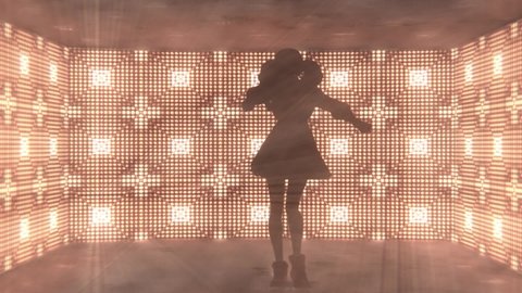 3D Animation K Pop Dancer In Lighting Stage