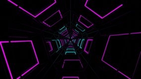 Neon light of Modern design., flight forward through digital corridor, appearing glowing pink blue lines, ultraviolet spectrum., 4K Looped Background Animation - Powered by Shutterstock - Get 15% off with code: PIKWIZARD15