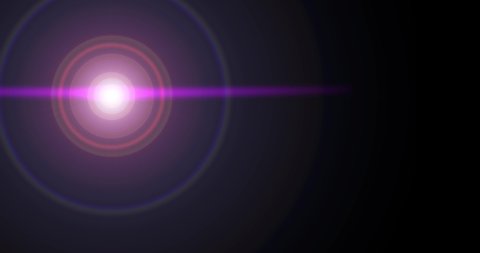 lens flare effect from sun light on black background animation 4k animated video