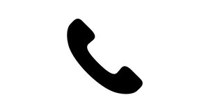phone call animated icon. telephone symbol receiving a call white background isolated 4k