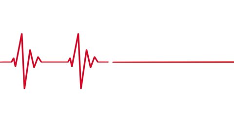 heartbeat line. heart pulse ecg beat rhytm graph animation. cardio animated video