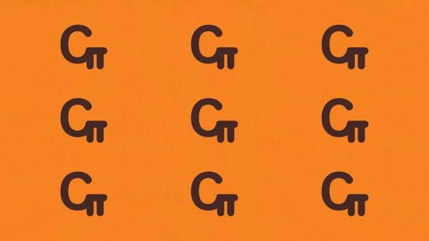 G letter logo video with orange color background