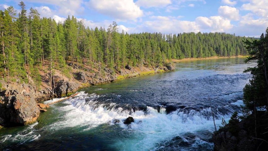 Rapids in the Yellowstone River in Yellowstone National Park, Wyoming.