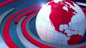 World news background animations which can be used for broadcast news videos. Loopable Video