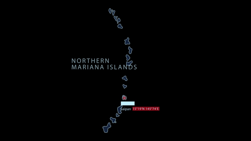 Mariana Islands Map Stock Video Footage 4K And HD Video Clips   9 