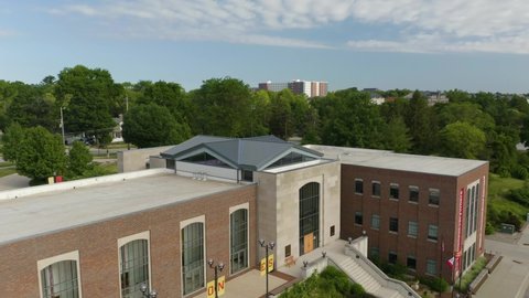 Ames , Iowa , United States - 06 12 2021: Aerial View of Iowa State University Alumni Center