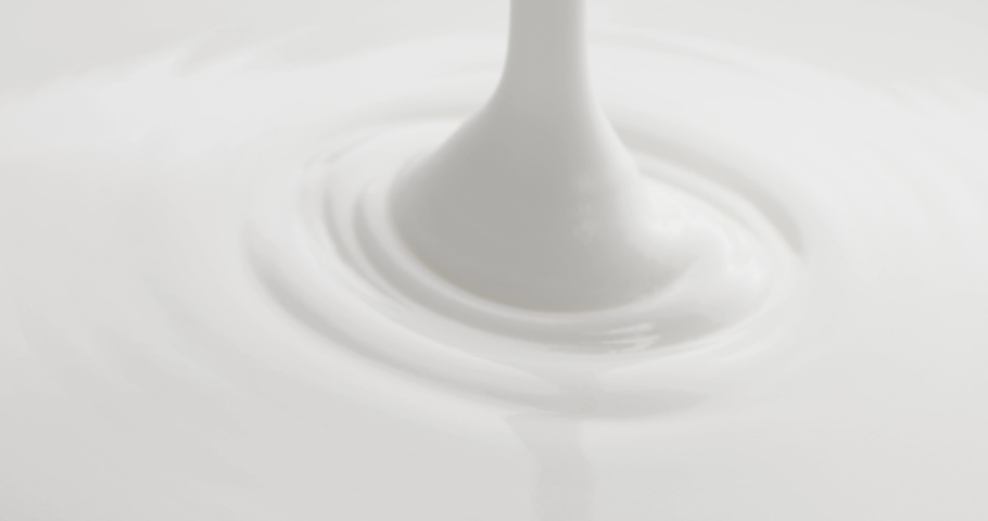 Whipped White Egg-Sugar Cream Close-up. | Shutterstock HD Video #1075978829