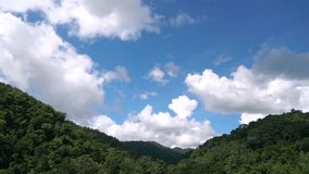 Blue sky and black cloud with mountains, time lapse video in Meakumpong, Chiangmai Thailand
